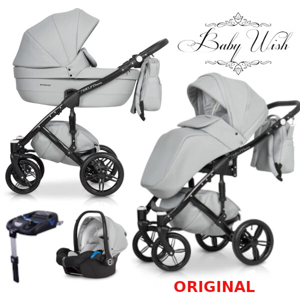 RIKO NATURO ECCO PRAM 2in1 3in1 CARRYCOT+ PUSHCHAIR + CAR SEAT + Isofix