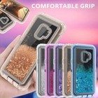 Shockproof Full Body Liquid Glitter Quicksand Hard Case Cover for Samsung Phones