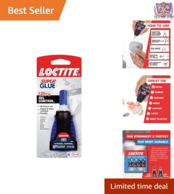 4g Rubber Toughened Super Glue - Clear Gel with Maximum Control Squeeze Bottle