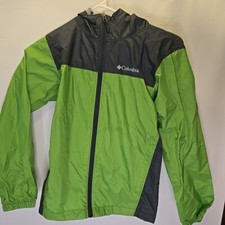 Columbia Kids Jacket/Windbreaker Green And Gray Size 10/12