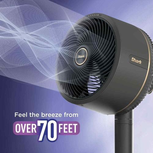 FlexBreeze 13 in. Pedestal Fan, 5 Speeds, Dark Grey, 24-Hr Cordless Runtime - Picture 6 of 8