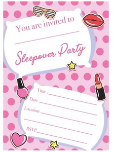 details about sleepover party invitations invites children girls pink birthday party invite sleepover party invitations