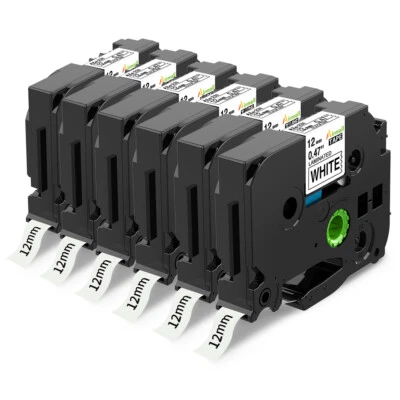 AIRMALL TZe-231 White PT-H110 Label Printer Tape 12mm with Brother P-Touch Label Tape