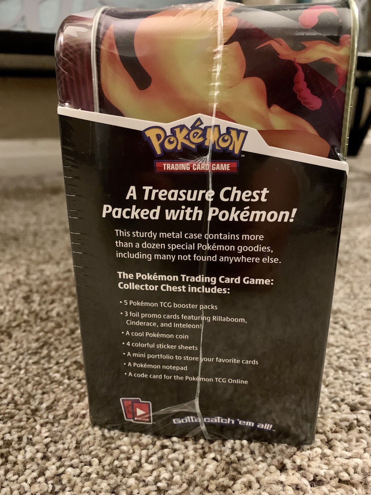 Pokemon TCG Charizard Collectors Treasure Chest Tin Lunchbox-NEW Factory SEALED!