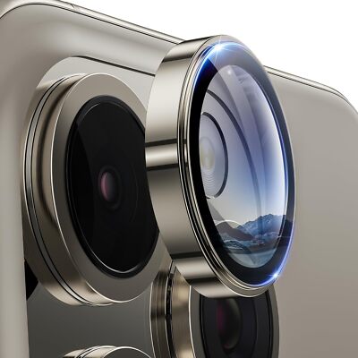 Original Color Alloy Camera Lens Glass Protector Rings Cap For iPhone 15 Pro Max