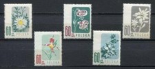 35637) POLAND 1957 MNH Flowers 5V SCOTT# 781/85