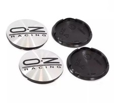 4pc 62mm OZ Racing M595 Nabenkappen FELGENDECKEL Auto Nabendeckel Silber-Schwarz