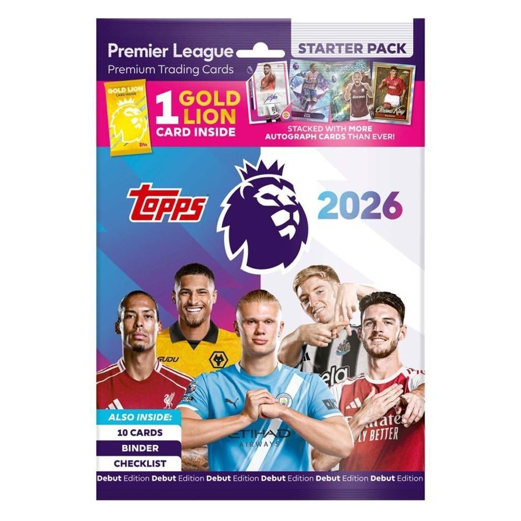 Topps Premier League 2025/26 Starter Pack | Includes 10 New Trading Cards TCG