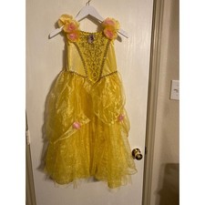 Disney Princess Belle Costume Dress Yellow Beauty and the Beast Girls S 4-60223