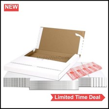 25 Pack Self-Sealing Shipping Boxes 12.8x12.8x1 Cardboard Vinyl Record Mailer