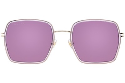 Gucci GG1848S 005 Sunglasses Women's Pink/Gold/Violet Square Shape
