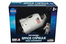 Daron Space Capsule with Astronaut Figure 7-Inch Detailed Toy with Opening ...