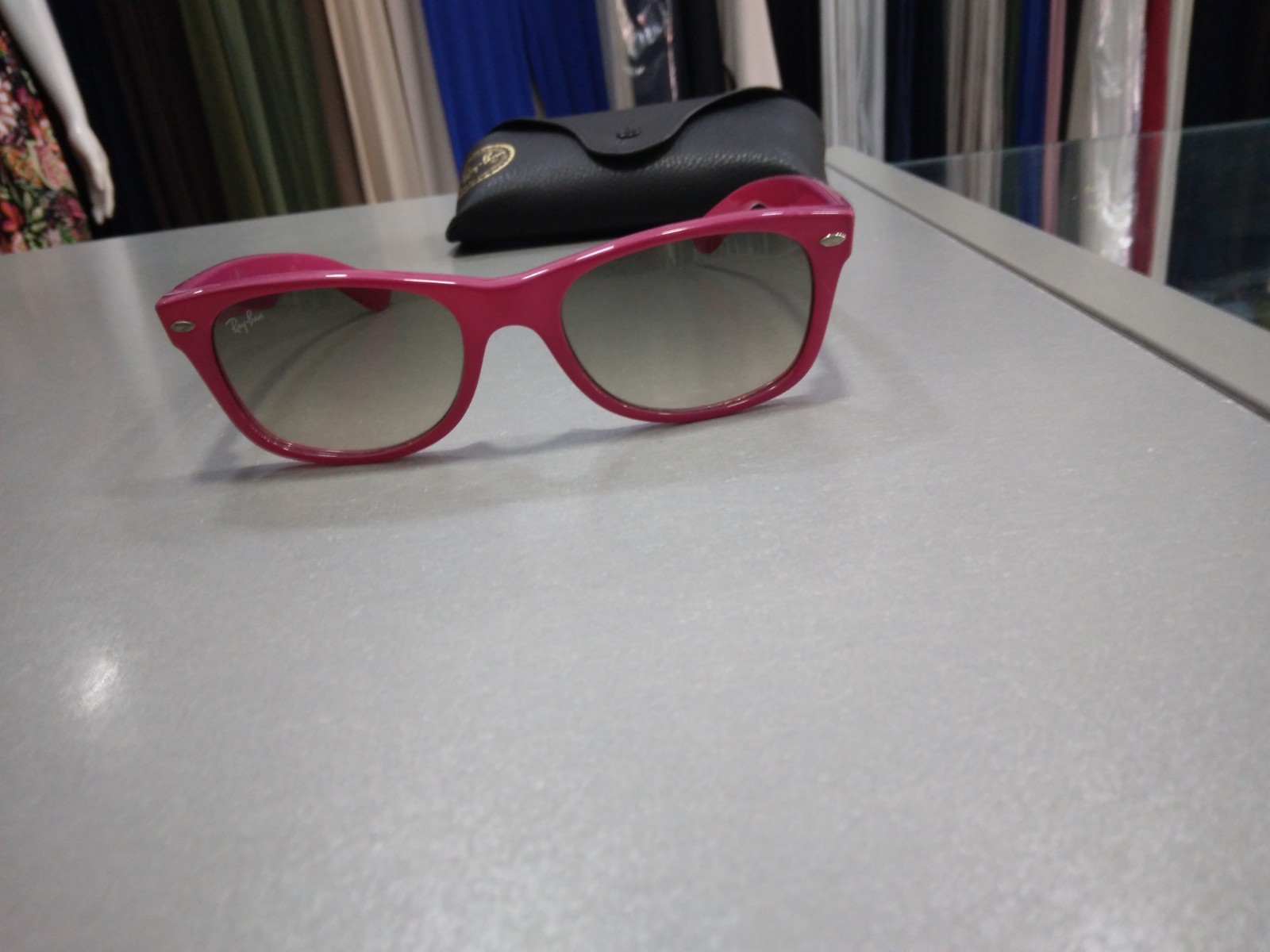 Ray-ban Rb2132 New Wayfarer Rosa fragola Tg52 Lenti fume' Ottime Condiz. W1207