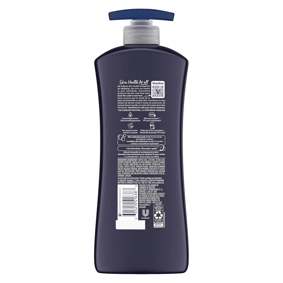 Vaseline Men’s Healing Moisture Lotion 20.3oz Pack of 3 Fast Absorbing - Image 2 of 4