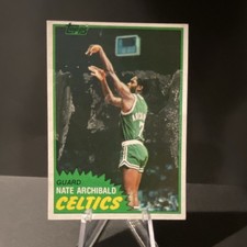 Topps 1981-82 Nate Archibald #3 Boston Celtics Basketball NBA Trading Card