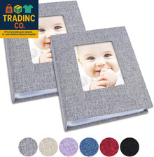 Small Photo Album 4X6 Photos, 2 Pack Linen Cover Mini Photo Book, 26-Page Holds