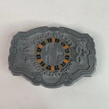 Vintage Hy-Capacity Humboldt Iowa 2000 Belt Buckle, Pewter/Grey, 