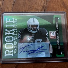2011 Donruss Elite Turn Of The Century Taiwan Jones Auto Rookie Card  /499. rookie card picture