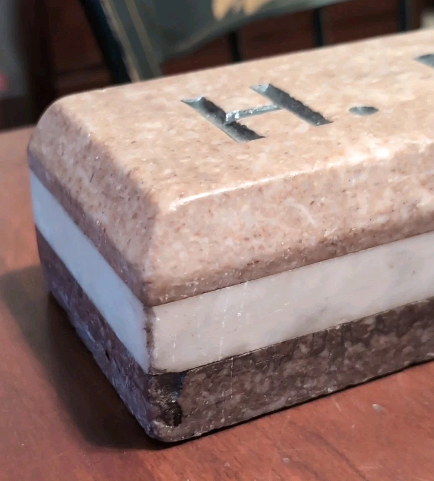 HE Carved Stone Marble Sample Doorstop Antique American Victorian Architectural - Image 4 of 4