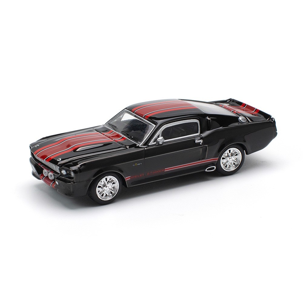 Pop Race 1:64 1967 Ford Shelby Mustang GT500 Dark Chrome Diecast
