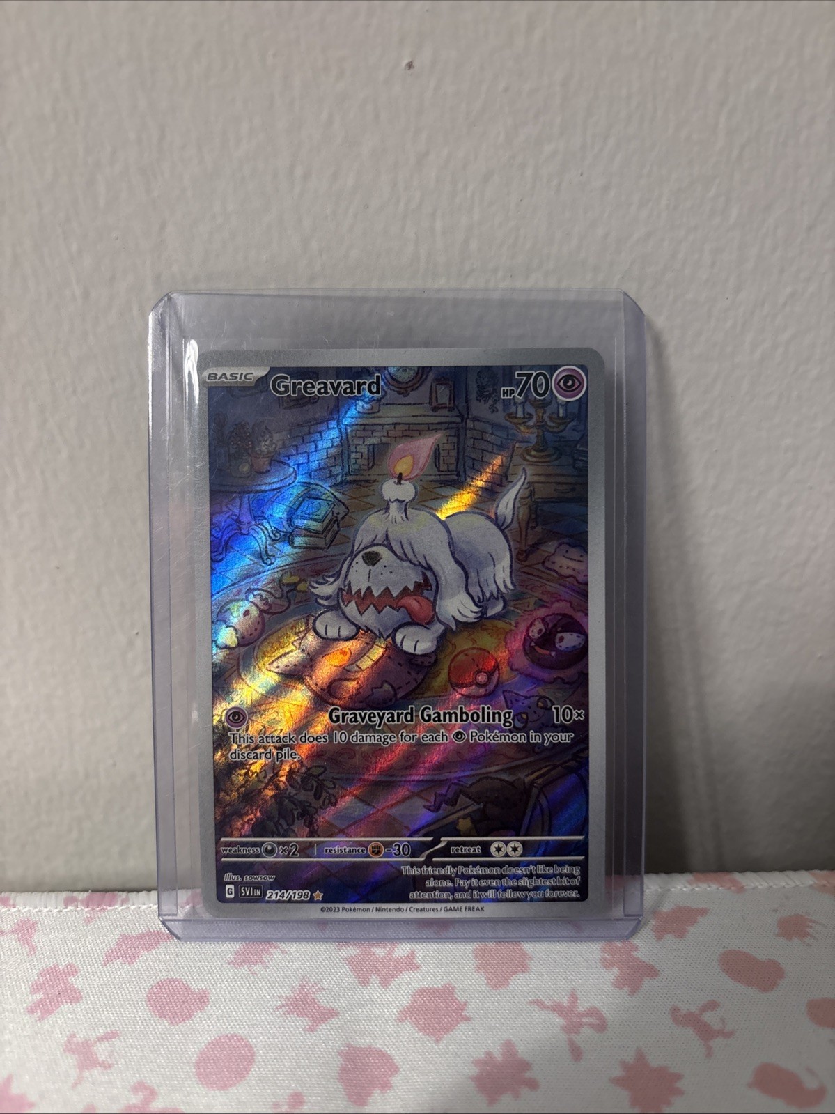 Greavard 214/198 Sv01: Scarlet & Violet Base Set Holo Pokemon Card - Near Mint