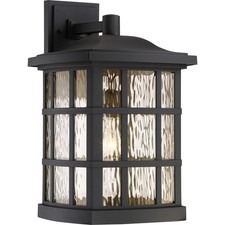 Quoizel SNN8411 Stonington 1 Light 17" Tall Outdoor Lantern Wall - Black