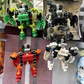 Lot of 4 Lego BIONICLE / Bohrok / 8564 8563 8565 8561  - 4 Canisters 2 Manuals