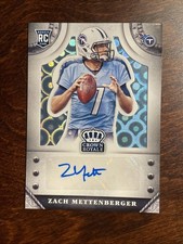 2014 Crown Royale Zach Mettenberger Rookie Signatures Platinum Pyramid Auto /5