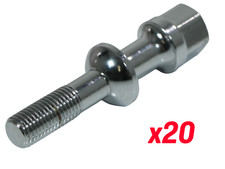 20x Chrom Radschraube Kugelbund M12x1,5 - 85mm f&uuml;r Mercedes Alufelgen