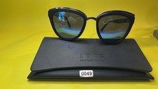DIFF Eyewear Polarized Rose Sunglasses Black Acetate Handmade w/ Case