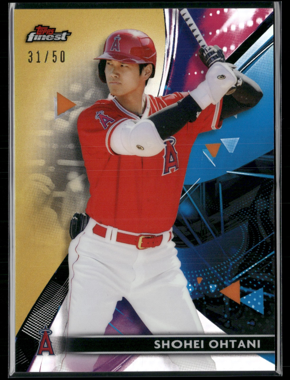 2021 Topps Finest #54 Shohei Ohtani Gold Refractor #/50