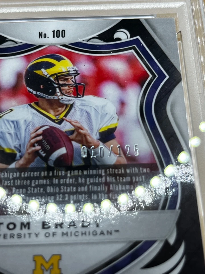 2020 Prizm Draft Picks - Crusade Green Tom Brady #10/125 Jersey Number PSA 10 - Image 3 of 3