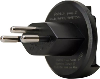 Kopp Basiselement Reiseadapter für CN Schwarz Reisestecker Länderstecker Typ J