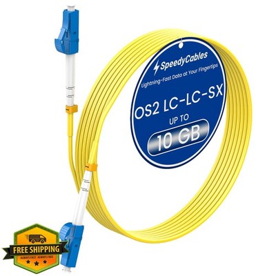 SpeedyCables OS2 LC LC Fiber Patch Cable 0.2m Simplex SMF Cord LSZH Yellow