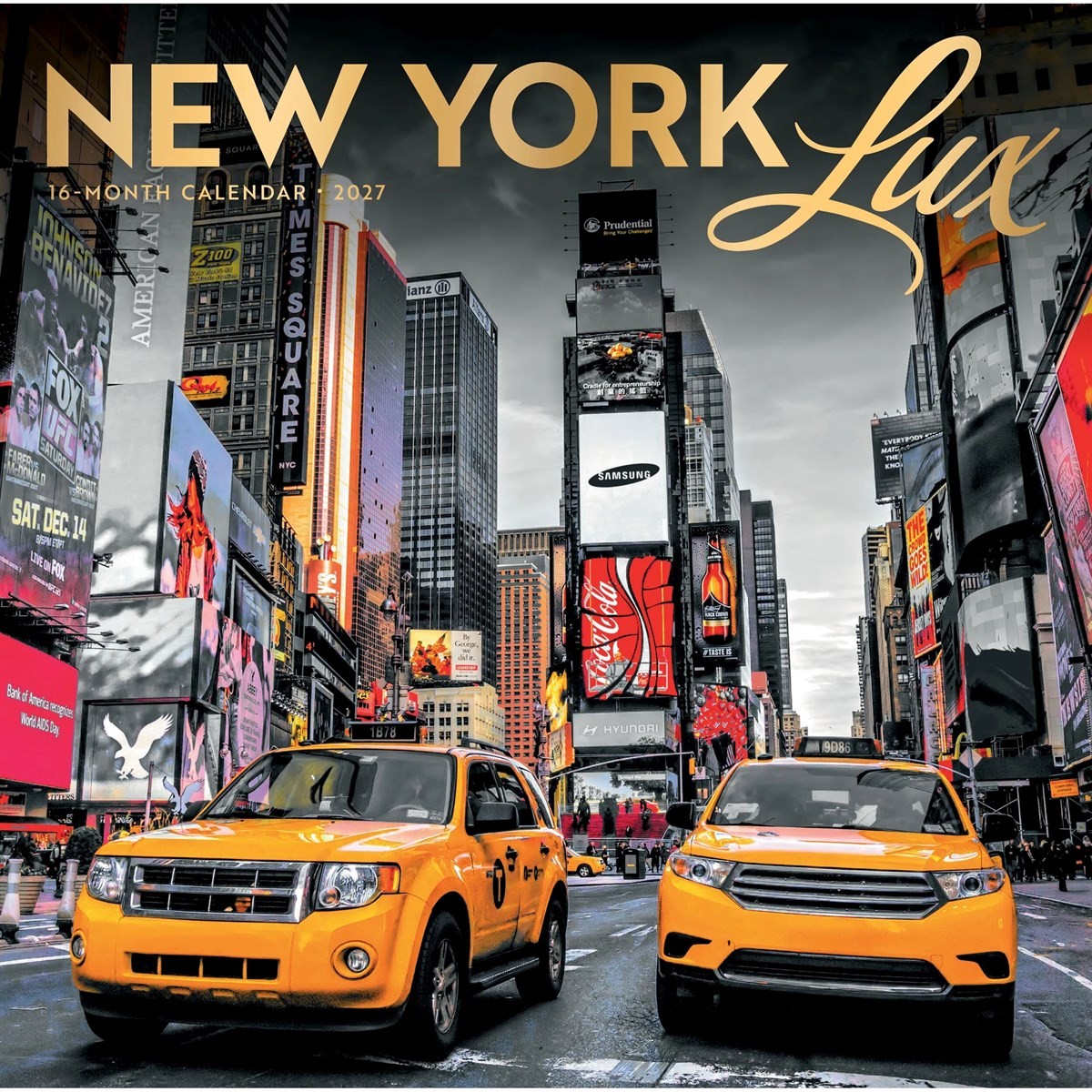 New York Lux Calendar 2027, Wall Calendars, Month To View, Travel, Gift
