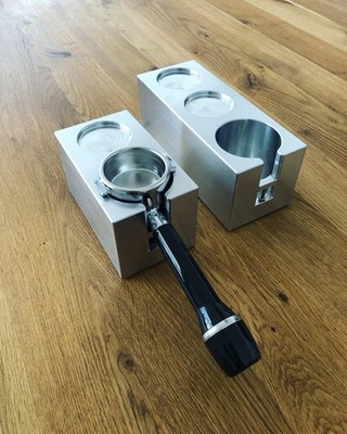 Massive Tamperstation für Siebträger 54mm v. Quick Mill , Dalla Corte usw.