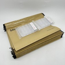 Esselte Classic - 50er Pack Hängemappe verstärkt mit transparentem Kunststoffvis