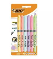 ZakreśLacz Highlighter Grip Pastel 6 Kol BIC BIC