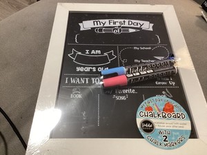 My First Day of.... Chalkboard w/2 Chalk Markers