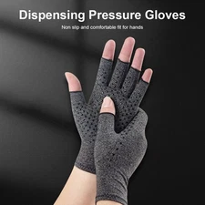 Copper Compression Gloves Hand Brace Support Arthritis Work Rheumatoid Relief