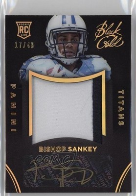 2014 Panini Black Gold Rookie Jerseys Prime 17/49 Bishop Sankey Auto RC 7eo