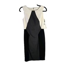 Calvin Klein Colorblock Sheath Dress Size 4 Career Boss Lady Office Old Money