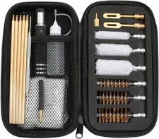 Shotgun Cleaning Kit for 12, 20, 410 Gauge Bronze Brushes, Brass Adaptor, Cotton
