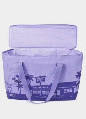 Trader Joe s NEW SPRING 2026 RELEASE PURPLE RAIN Large Insulated Bag LIMITED