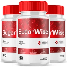 (3 Pack) SugarWise Blood Pills Advanced Support Glycogen Supplement 180 Capsules