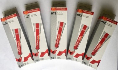 5x 30g Gutermann Sewing HT2 Textile Fabric Glue Wash Craft