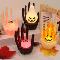 Halloween Deko Lichter, 4 StüCk Gruselige Geister KüRbis Lichter, Leuchtende Led