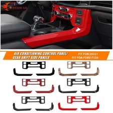 Central Control Dash A/C Panel Cover Tirm Kit for Ford F150 2021-24 Accessories