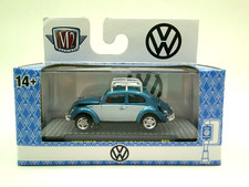 M2 Machines Vw 1956 Vw Beetle Deluxe U.s.a. Model R83 - Blue White M2 Machines Vw 1956 Vw Beetle Deluxe U.s.a. Model R83 - Blue White