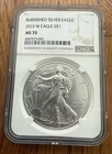 2015-W American Silver Eagle Burnished MS 70 NGC